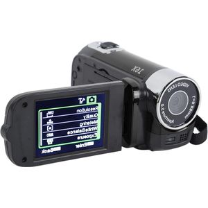Digitale Videocamera 16MP DV-camera Camcorder 27 Inch TFT Draaibaar Scherm 16x Digitale Zoom Videocamera met USB-kabel - Zwart - Hoge Kwaliteit Video-opnames .