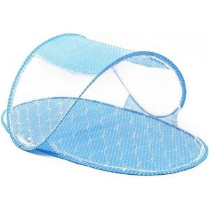 Muggennet voor reisbed - vouwbed kinderen - insectenbescherming pasgeborenen - draagbaar zonnescherm - blauw