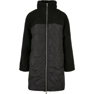 Urban Classics - Oversized Sherpa Quilted Winterjas - M - Zwart