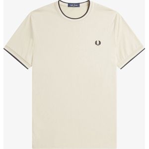 Fred Perry Twin Tipped T-Shirt Oatmeal/Ecru/Black