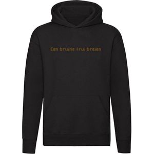 Een bruine trui breien Hoodie - poep - wc - toilet - uitdrukking - humor - grappig - unisex - trui - sweater - capuchon