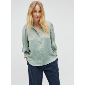 Mintgroene blouse met pofmouw Calaris - mbyM