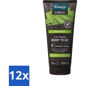 Kneipp - Douchegel - Ready To Go - 2-in-1 - Voor Huid & Haar - 200 ml - Voordeelverpakking - 12 stuks
