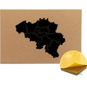 Prikbord België – Fotofabriek prikbord kurk – Memobord – Prikbord 60x90 cm (Large)