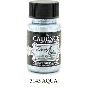 Cadence Dora Glas & Porselein verf Metallic Aqua 01 013 3145 0050  50 ml
