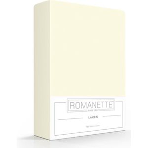Romanette Katoenen Laken - 150x250 cm - Ivoor
