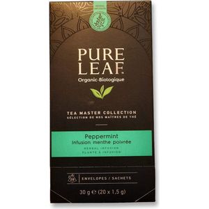 Pure Leaf® | 20 x 1,5 gr organische thee Peppermint | biologische pepermunt thee | herbal Infusion menthe poivrée