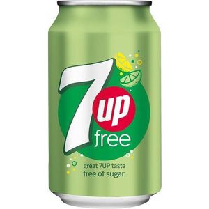 7 Up Free of Sugar Blikjes 33cl Frisdrank Tray 24 Stuks