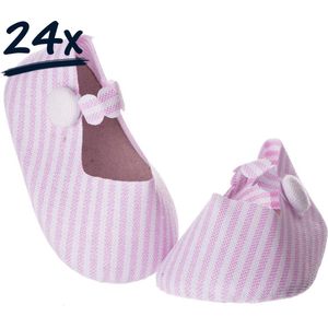24x baby schoentje babyshower bedankje geboorte decoratie roze