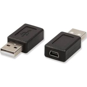 1 Stuk - USB A Male naar Mini USB Female Adapter