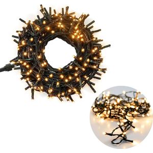 Cheqo® Kerstboomverlichting voor Binnen en Buiten - Kerstlampjes - Led Verlichting - Kerstverlichting - 320 LED - 24 Meter - Extra Warm Wit