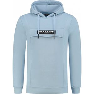 Ballin Amsterdam - Heren Slim fit Sweaters Hoodie LS - Lt Blue - Maat L