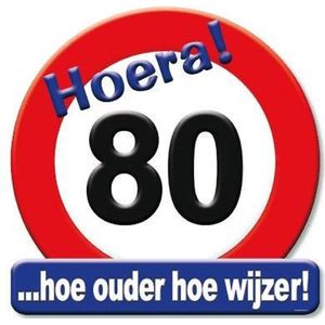 Huldeschild - 80 jaar