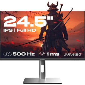 Gaming Monitor 24,5 inch | IPS-paneel | 500 Hz | 1ms | HDMI 2.1 | USB-C Opladen | Blauw Licht Filter | Flikkervrij | G-Sync/FreeSync | KVM | VESA