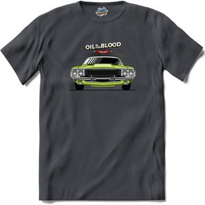 Oil In The Blood | Auto - Cars - Retro - T-Shirt - Unisex - Mouse Grey - Maat XXL