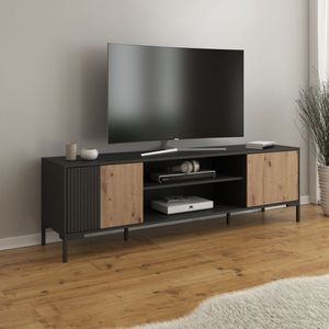 Meubella - TV-Meubel Molina - Zwart - 180 cm