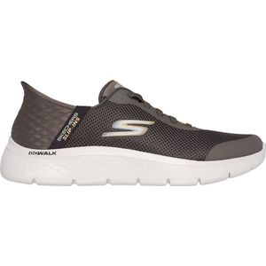 Skechers Go Walk Flex - Hands Up Heren Instappers - Bruin - Maat 45