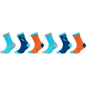 Skechers 3PPK Boys Casual Patterned Socks SK41081000-5803, voor een jongen, Veelkleurig, Sokken, maat: 35-38