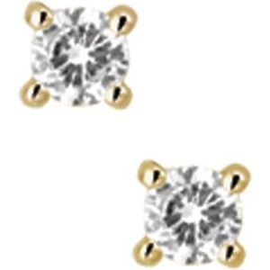 The Jewelry Collection Oorknoppen Diamant 0.20 Ct. - Geelgoud