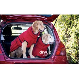 Dryup- Honden badjas-Hondenjas- Rood-L -ruglengte tot 65cm