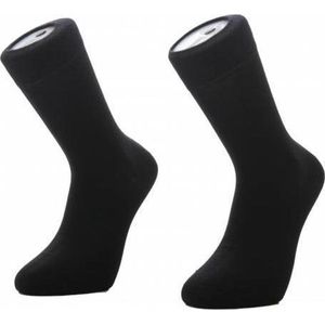 Basset heren sokken katoen - 1 paar - Maat 39-42 - Zwart