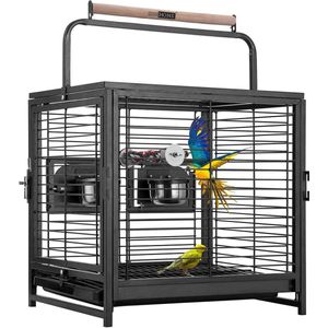 Goodivery ® Ruime en Draagbare Vogelkooi van Smeedijzer voor Parkieten en Papegaaien
