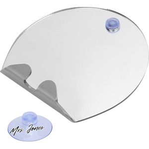 Mrs. Jones Mistvrije ronde anti-condens douche-scheerspiegel met eenvoudige installatie - zuignappen - cadeau - familie - man - vriend .