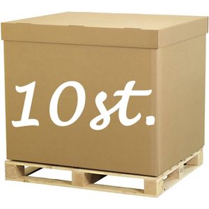 Verhuisdoos XXXL / 10 stuks Palletdoos Palletbox Verzenddoos met deksel 1 ROL PLAKBAND 100m XXL Karton 1200 x 800 x 1000 mm Kartonnen Palletdozen dubbele Golf Bruin Doos 120 x 80 x 100 cm STEVIG 5-laags karton 750g/m2