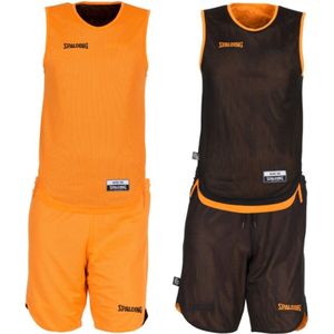 Spalding Doubleface Reversible Basketbalset  Basketbalshirt - Maat S  - Unisex - oranje/zwart