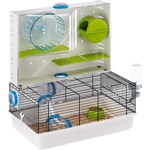 Hamster en muis kooi OLIMPIA met speelruimte - 46 x 29 xh 54 cm - Zwart