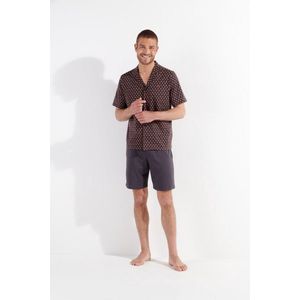 Hom Pyjama korte broek - I004 Grey - maat XL (XL) - Heren Volwassenen - 100% katoen- 402722-I004-XL