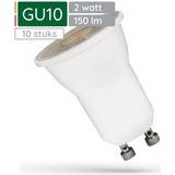 Spectrum LED Spot GU10 2W - 230V - 150 Lumen - 3000K Warm wit - Gezellig licht - Energiezuinig - 10 stuks