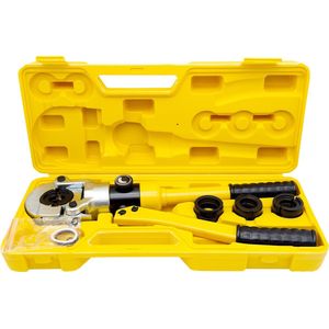 Somstyle Perstang Geschikt voor 16, 20, 25 & 32 MM - Tang voor Waterleiding - Krimptang Hydraulisch - Geel / Zwart