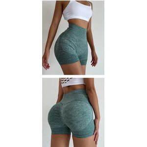 Soprt korte broek Dames - De beste shaping Korte broek die je billen liften- korte broek dames zomer - Korte Legging - Sportkleding dames - Tiktok korte broek - Yoga Korte broek - Billen Lifting Korte broek - Groen / Maat M