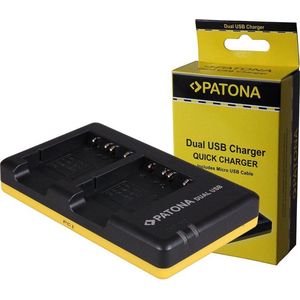 PATONA Dual Quick-Charger f. Sony NP-BG1 DSC H55 H70