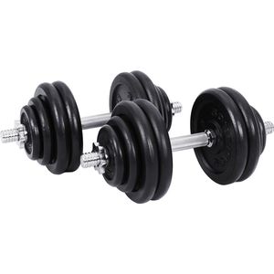 Halterset - Dumbbells - Gietijzeren - Verstelbaar - Set van 2 - 60kg - Voor Home Gym