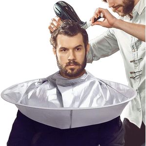 Kapperscape kleding voor kappers haarkleur driedimensionaal ademend grijs en zilver voor volwassenen en jongens