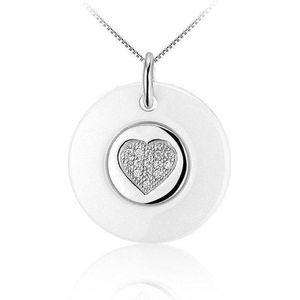 Montebello Ketting Gundelia - 925 Zilver Gerhod. - Hart - ∅20mm - 45cm