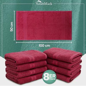 Towels 100% Cotton 8 Pack, 50 x 100 cm