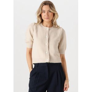 Neo Noir Trudy Deco Knit Cardigan Truien & vesten Dames - Sweater - Hoodie - Vest- Beige - Maat 36