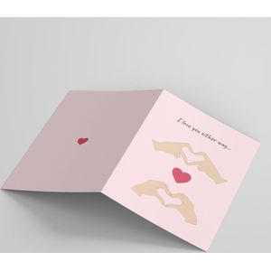 Valentijnskaart | Fotofabriek Valentijn kaart A5 staand | 1x Wenskaart liefde | Wenskaart Valentijn | Valentijn cadeautje voor hem | Valentijn cadeautje voor haar | Valentijn decoratie | Finger hearts