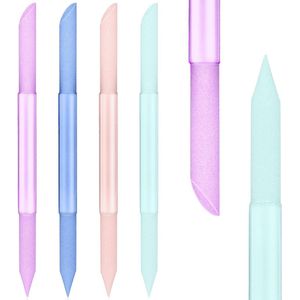 4 stuks Dual Ended Manicure Stick professionele precisie vijlen nagelriemverwijderaar nagelvormer professionele nagelverzorging voor natuurlijke nagels en nagelriemen