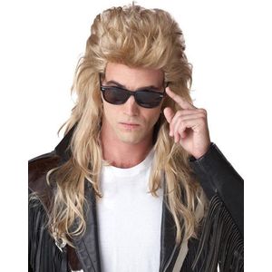 CALIFORNIA COSTUMES - Blonde jaren 80 mullet pruik