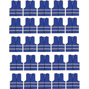 Doodadeals® - 10x Veiligheidshesje XXL voor Volwassenen – Veiligheidsvest – Auto – Blauwe Hesjes – Extra groot