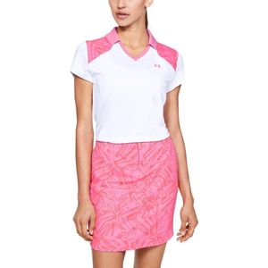 Under Armour Zinger Blocked Polo-White / Lipstick - Dames maat: XS