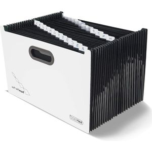 1622 SupaFile Plus A4+ Uitvouwbare Sorteermap met 26 Vakken Zwart-Wit certificate holder