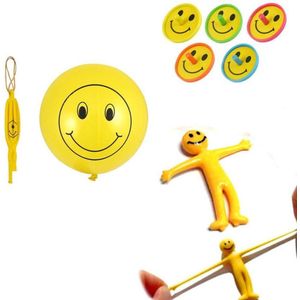 30 STUKS - MIX Vrolijke Traktatie - Uitdeel Kado Inhoud: 10x Smiley Bounce Ballon - 10x Smiley Traplopers - 10x Smiley Tollen
