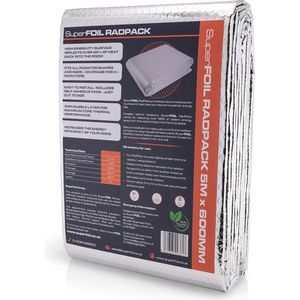 Verwarmingskast isolatiefolie 0,6 m x 5 m - Energiezuinige warmtereflecterende luchtkussenfolie