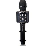 Lenco BMC-090BK - Bluetooth Karaoke Microfoon - Met Speaker en Verlichting - Zwart