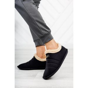 Unisex Panduf - Huisschoenen - Huislaarzen - Wollen Laarzen - Maat 42/43 - Antislipbasis - Zwart